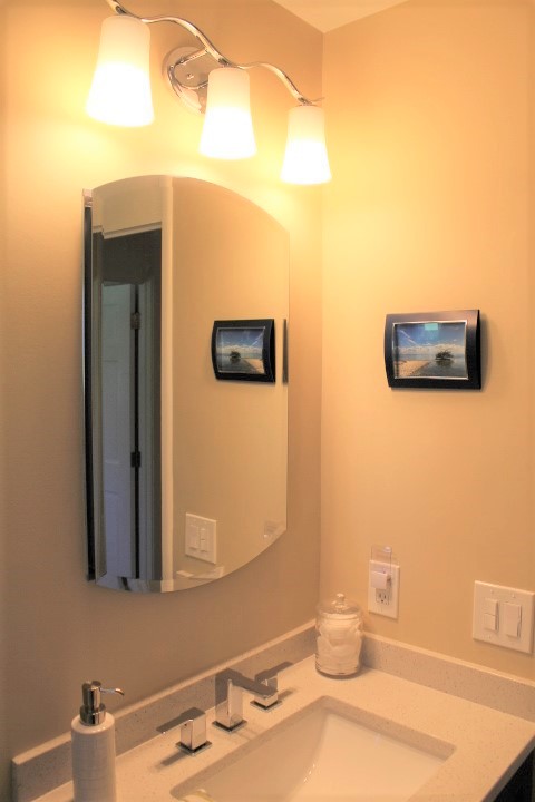 Guest Bath - Sink And Mirror - Small Bathroom Remodel - Chesterland - Gerome's Kitchen And Bath