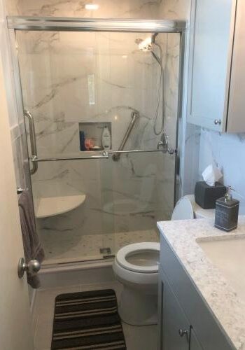 Tile Shower - Glass Door - Master Bathroom Ideas - Geromes Kitchen And Bath