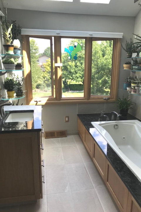 Bath Ideas - Window View In Willoughby Hills - Gerome's Kitchen And Bath