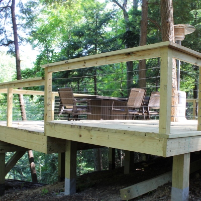 Deck Remodeling - Hillside Posts - Gerome's Kitchen And Bath