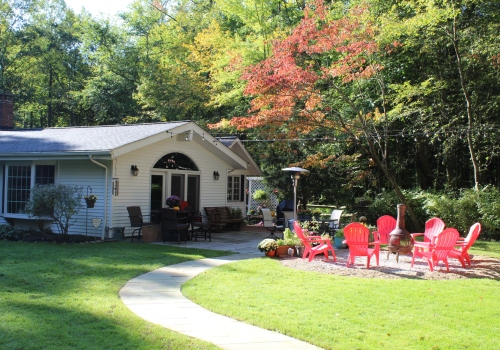 Backyard Stone Walkway - Gates Mills Patio - Gerome's kitchen And Bath