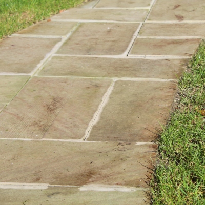 Backyard Stone Walkway - Natural Stones - Gerome's Kitchen And Bath